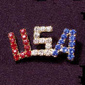 Rhinestone Patriotic Bracelet