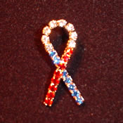 Rhinestone Ribbon Pin/Tie Tac